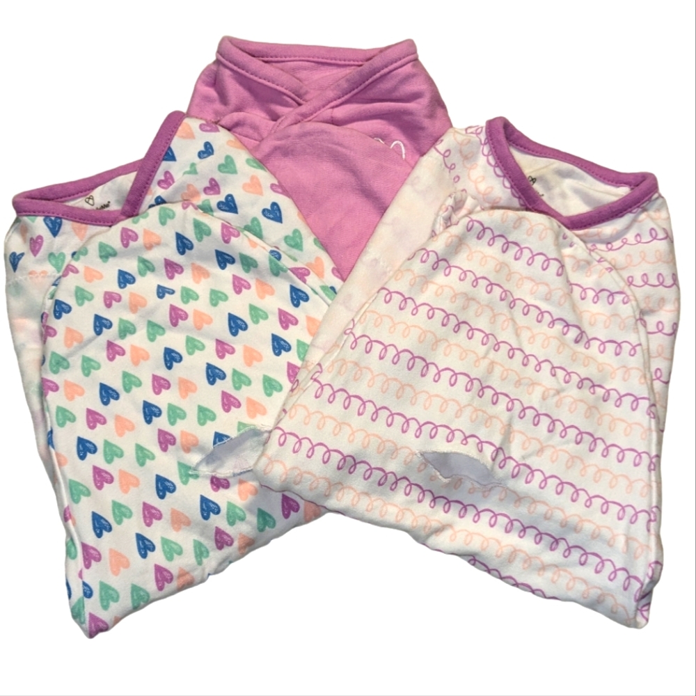 SwaddleMe Set of Three (3) Swaddle Blankets Size SM/MED